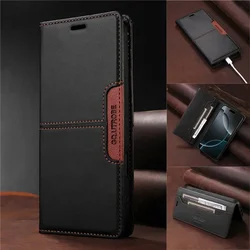 Magnetic Leather Anti-theft Wallet Phone Case with Card Holder and Flip Cover for Redmi Note 14 Pro 4G (Black)