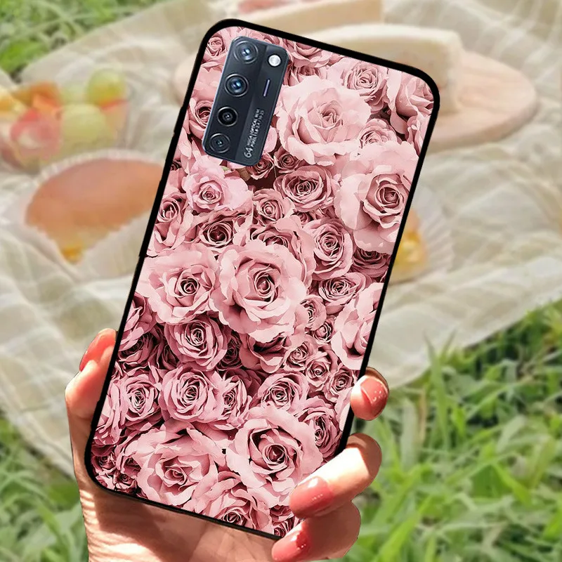 Enhanced Silicone Soft Marble Black Bumper Protective Case Cover