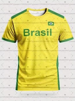 26 New Brasil Football Jersey Men's Sports T-Shirts Brasil Flag Street Plus Size Soccer Jerseys Unisex Casual Graphic T Shirts 1