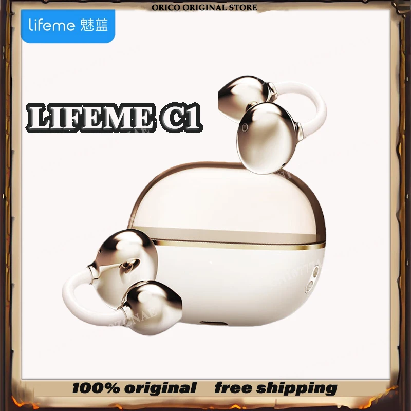 NEW Lifeme C1 클립형 블루투스 이어버드 블루투스 6.0 50ms 저지연 ENC Lifeme L2510 맞춤형 클립 음악 이어폰 노트북용