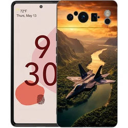 Aerodynamic Fighter Planes Shockproof Phone Case - Soft Silicone TPU Black Cover - Pixel 8 Pro (A1)