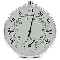 10CM Indoor Room Thermometer with Aluminum Enclosure Outdoor Weather Station for Bathroom Kitchen Car Wine Cabinet Battery Free 1