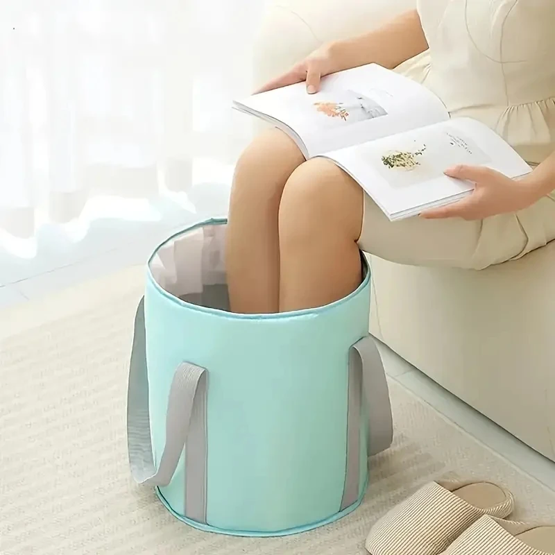 Collapsible Foot Soaking Bucket Household Foot Wash Basin Travel Portable Bath Tub Dormitory Collapsible Wash Basin