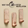 Non-Destructive Wood Wall Hooks - Adhesive Wall Hooks - Boho Decorative Wall Hooks 2