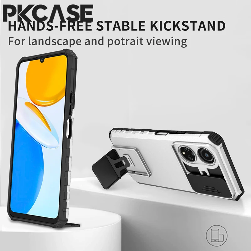 PKCASE Slide Camera Lens Protector with Stand and Push Window Cover
