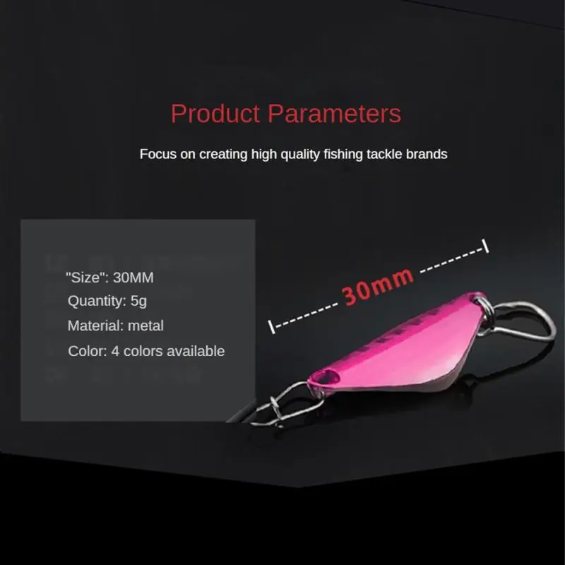 

Bionic Bait Sequins Horse Mouth Freshwater Single Hook Spoon-shaped 5g Fish Gear Fishing Bait Metal White Strip Cocked Bass
