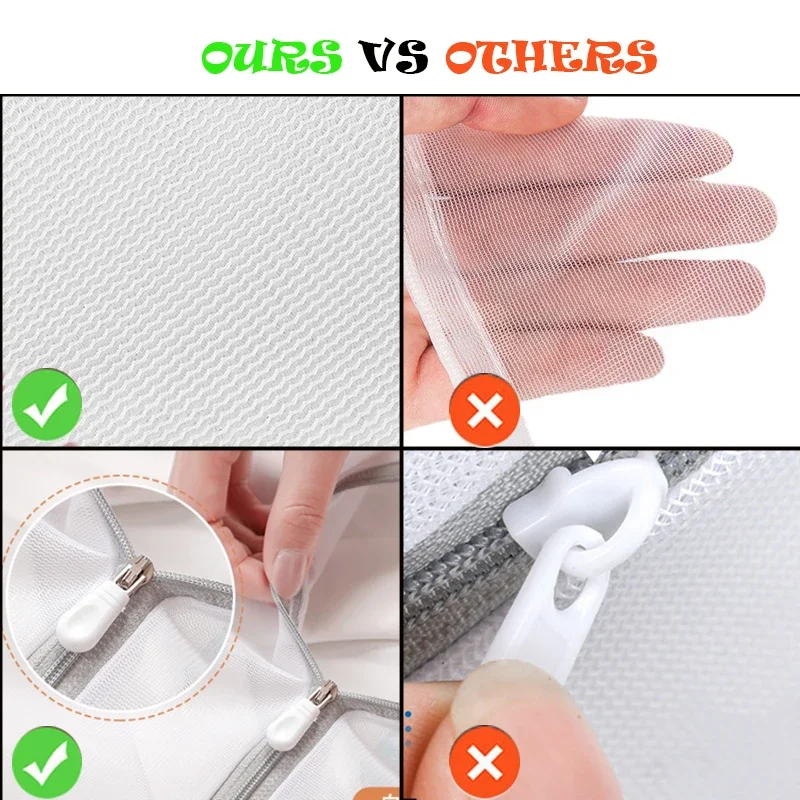 Zippered Mesh Polyester Laundry Wash Bags Coarse Net Laundry Bags for Washing Machines Mesh Bra Bag 1/2/4PCS/1 Set laundry bag clothes washing bag bra washing bag