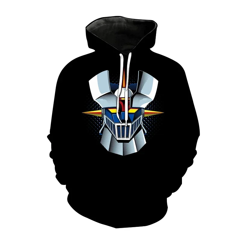 

Anime Robot Hoodie Mazinger Z 3D Print Pullover Men Women Fashion Street Clothing Oversized Tops Boy Girl Animation Tops