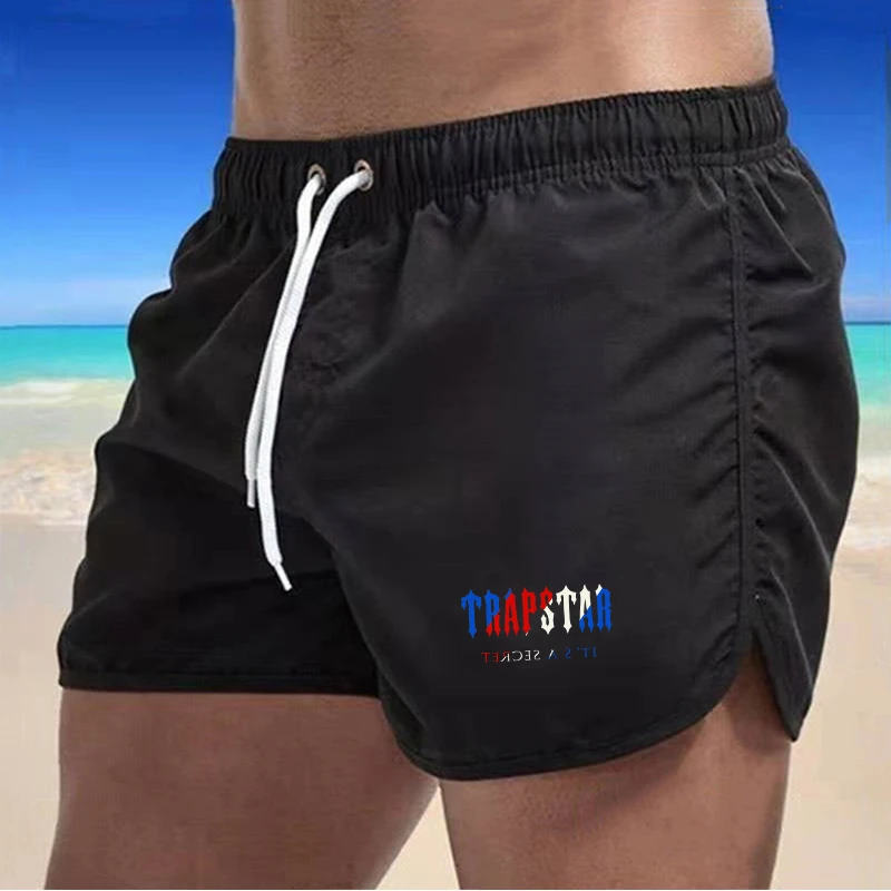 Summer TRAPSTAR Men's Shorts Swimwear Men Swimsuit Swimming Trunks Boxer Short Sexy Beach Shorts