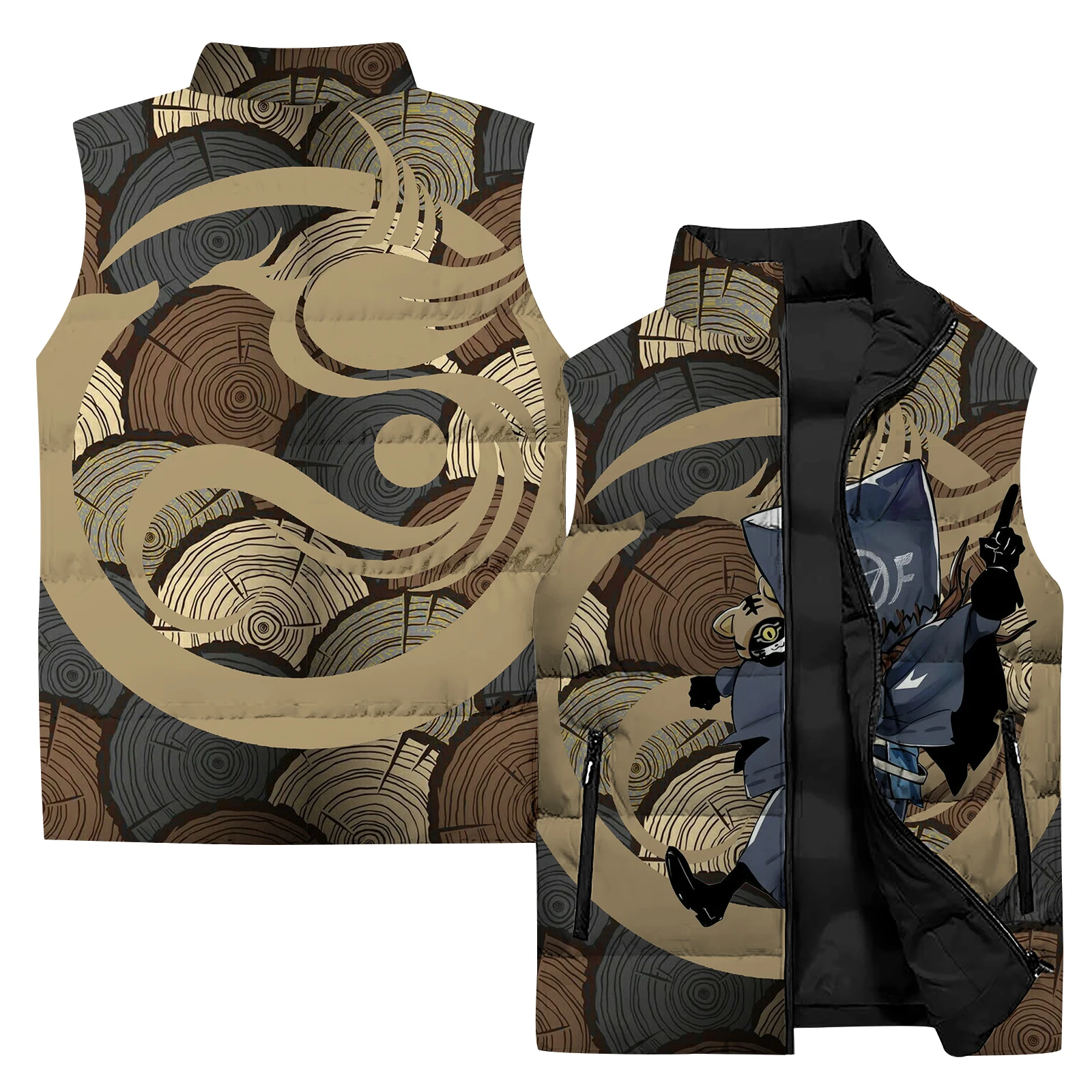 thumbnail image 1 of Nueva chaqueta de chaleco con estampado 3D para hombre, cálida para deportes al aire libre, ciclismo, fiesta, abrigo para hombre, moda urbana de hip-hop, chaleco para hombre, ropa, 1 of 5