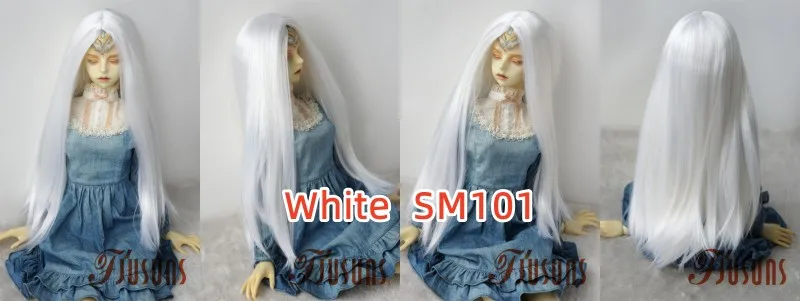 Jusuns Doll Wigs JD016 6-7inch 7-8' 8-9' Parting Long Straight Synthetic Mohair BJD Hair 1/6 1/4 1/3 YOSD MSD SD Accessories