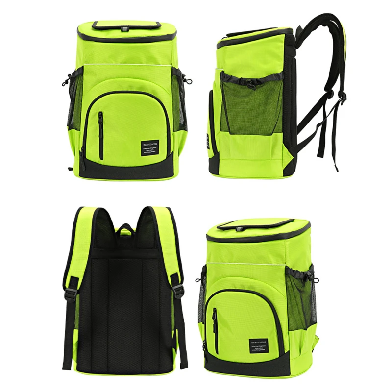 33L Refrigerator Bag Soft Large 36 Cans Insulated Cooler Backpack Thermal Isothermal Fridge Travel Beach Ice Beer