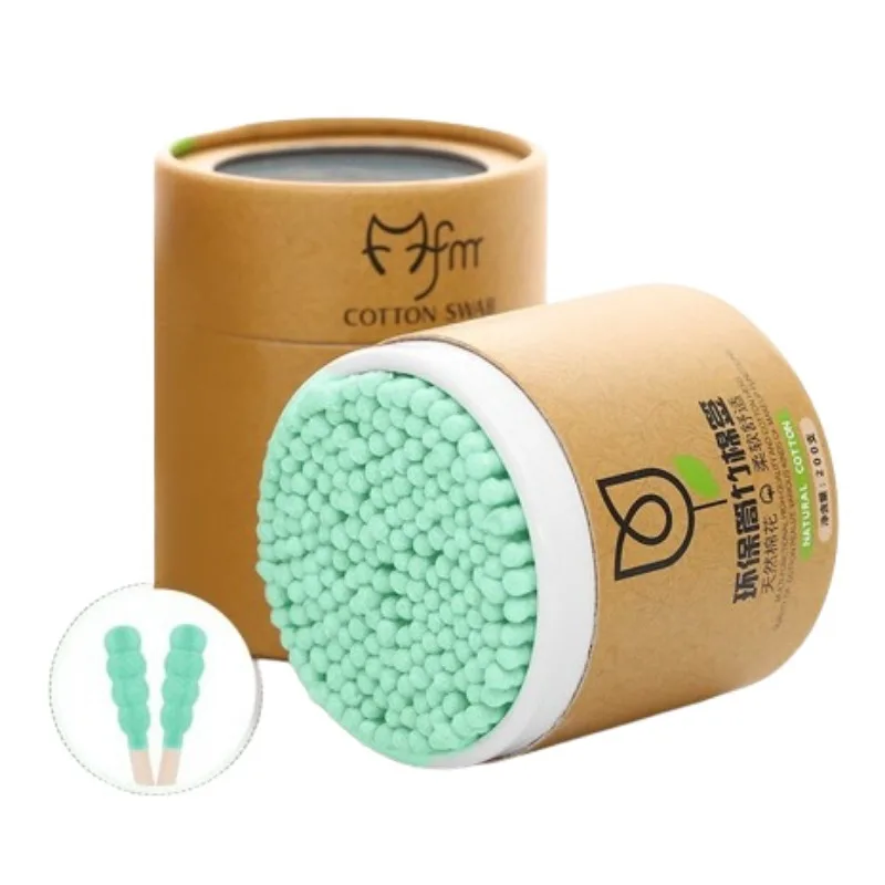 200/400pcs/ Bamboo Baby Cotton Swab Wood Sticks Soft Cotton Buds Cleaning of Ears Tampons Cotonete Health Beauty Swab cotton swabs