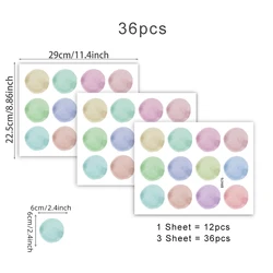 Colorful Polka Dot Wall Stickers - 36pcs for Kids Room and Home Decor (Style1)