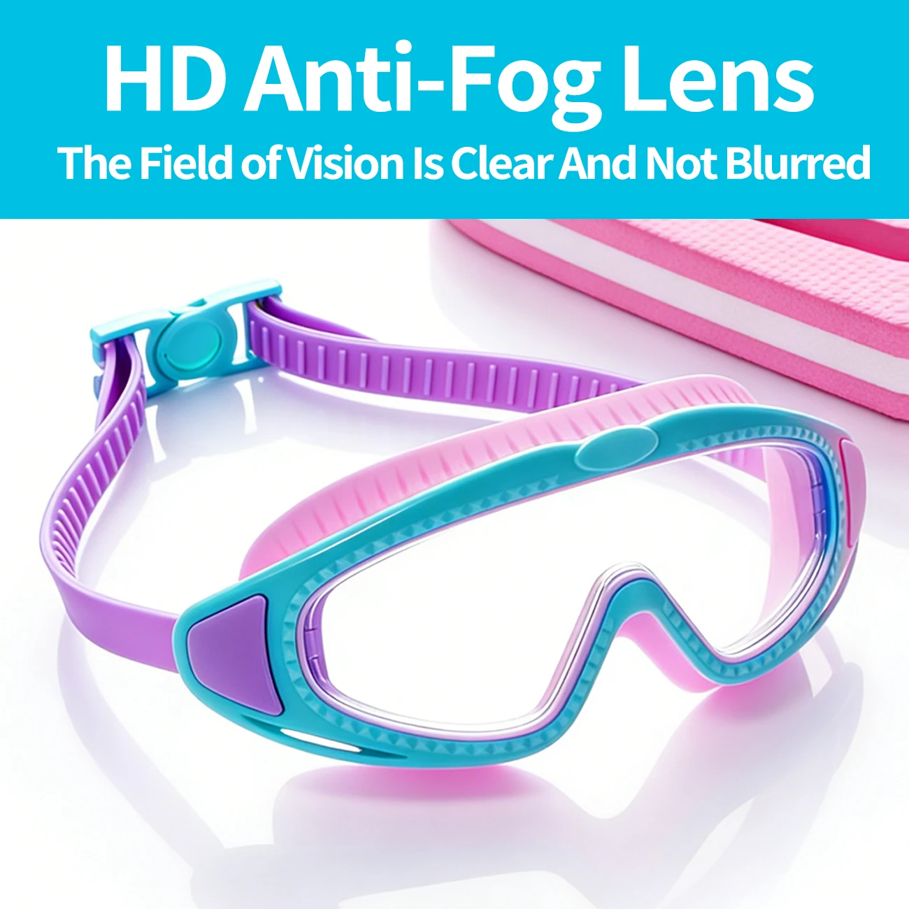High-Definition Large Frame Anti-Fog UV Protection Swimming Goggles