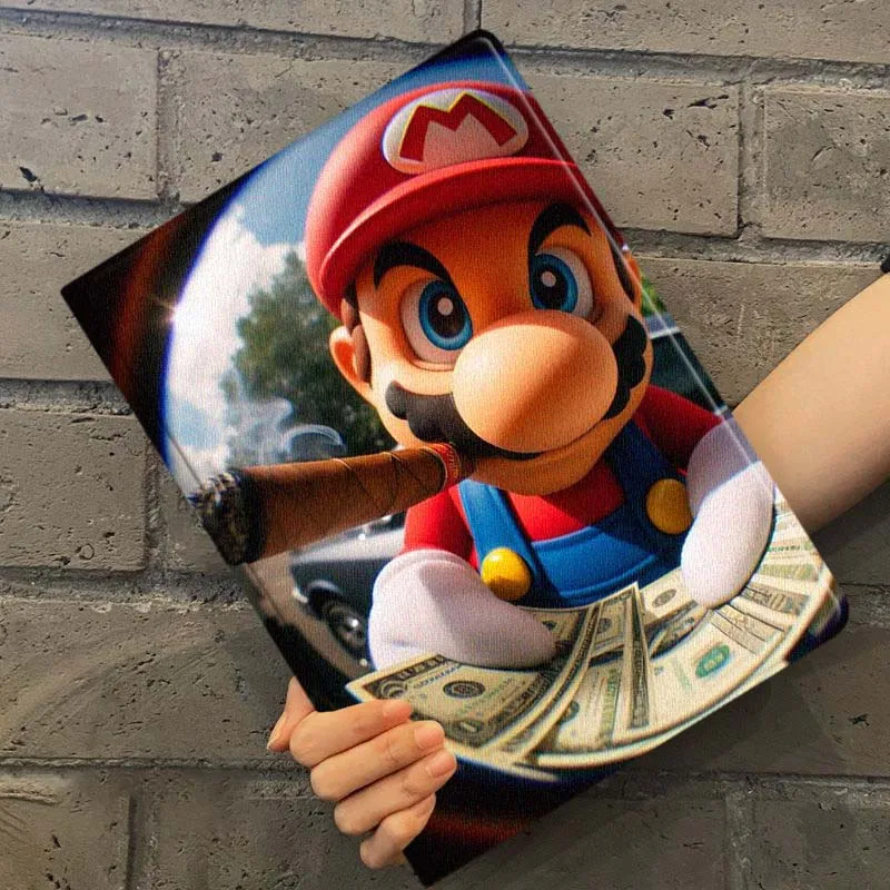 Whimsical Cartoon M-Marios Art Tablet Case