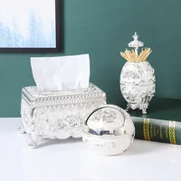 Set 3pcs tissue box cute toothpick box Ashtray Organizer box Nordic style home decor multi-functional tissue dispenser holder 1