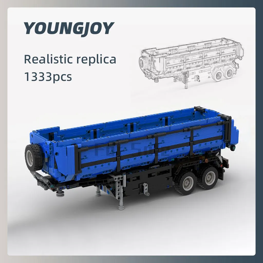 

Moc-38001 Tipping Trailer Connect Truck 42078 1333pcs Building Blocks DIY Toy Model for Kids