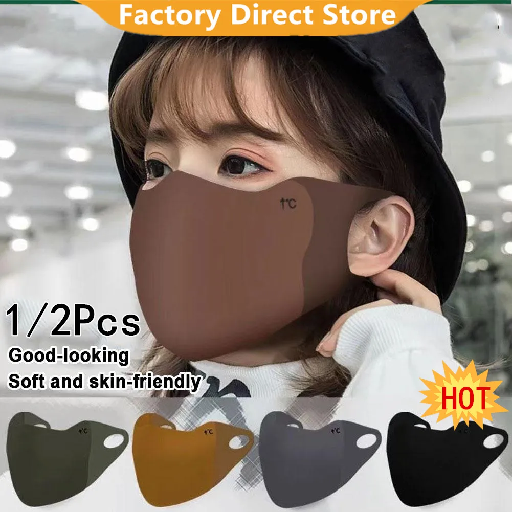 Autumn Winter Warm Mask Breathable Outdoor Sport Riding Face Mask Traceless Windproof Cold Proof 1/2Pcs