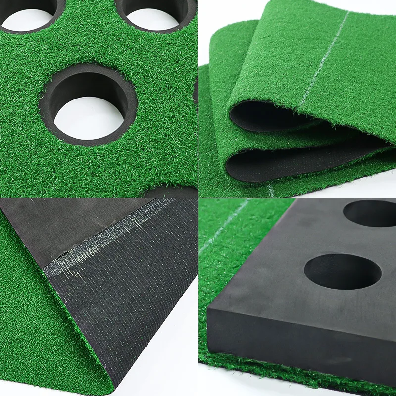 Indoor Golf Green Bidirectional 12 Hole Practice Tool Golf Putting Green Trainer Practice Portable Exerciser Office Home