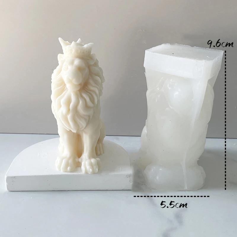 ライオンキングシリコンキャンドルモールド,3Dライオンの動物石鹸,石膏