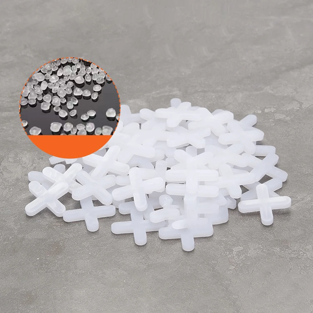 200pcs 1/1.5/2/2.5/3mm Cross Ceramic Tile Leveling System Clips Tile Spacer Ceramic Floor Wall Laying Construction Tool