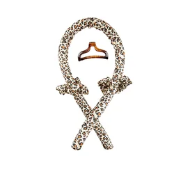 Women's Heatless Curling Rod for Soft, Shiny Hair - Hairdressing Tool & Accessory (Leopard print)