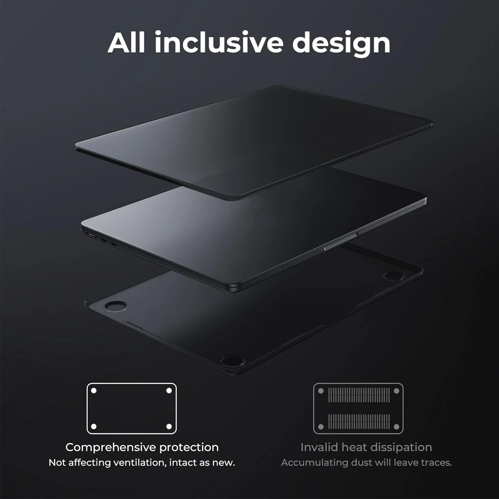 Sleek Frost Space Black Protective Shell