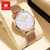 OLEVS 5869 Fashion Women's Watches Milanese Mesh Belt Waterproof Simplicity Versatile Quartz Watch for Lady Original Wristwatch 1
