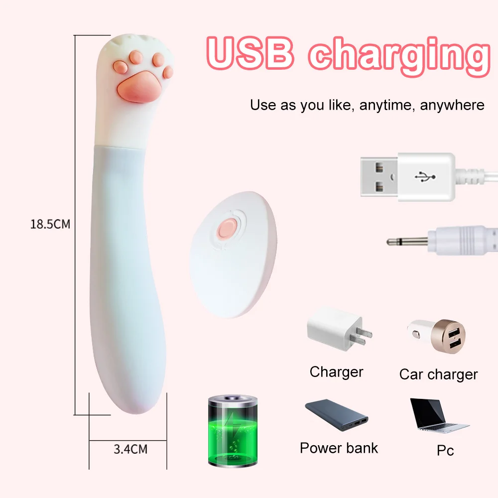 Double Vibrating Cat Claw Vibrator For Clitoral Stimulation_voghion.com