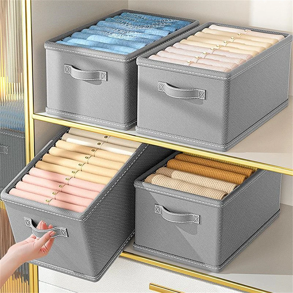Clothes Organizer Trousers Clothes Jeans Storage Box Underwear Bra Socks Artifact Compartment Box Wardrobe Organizer