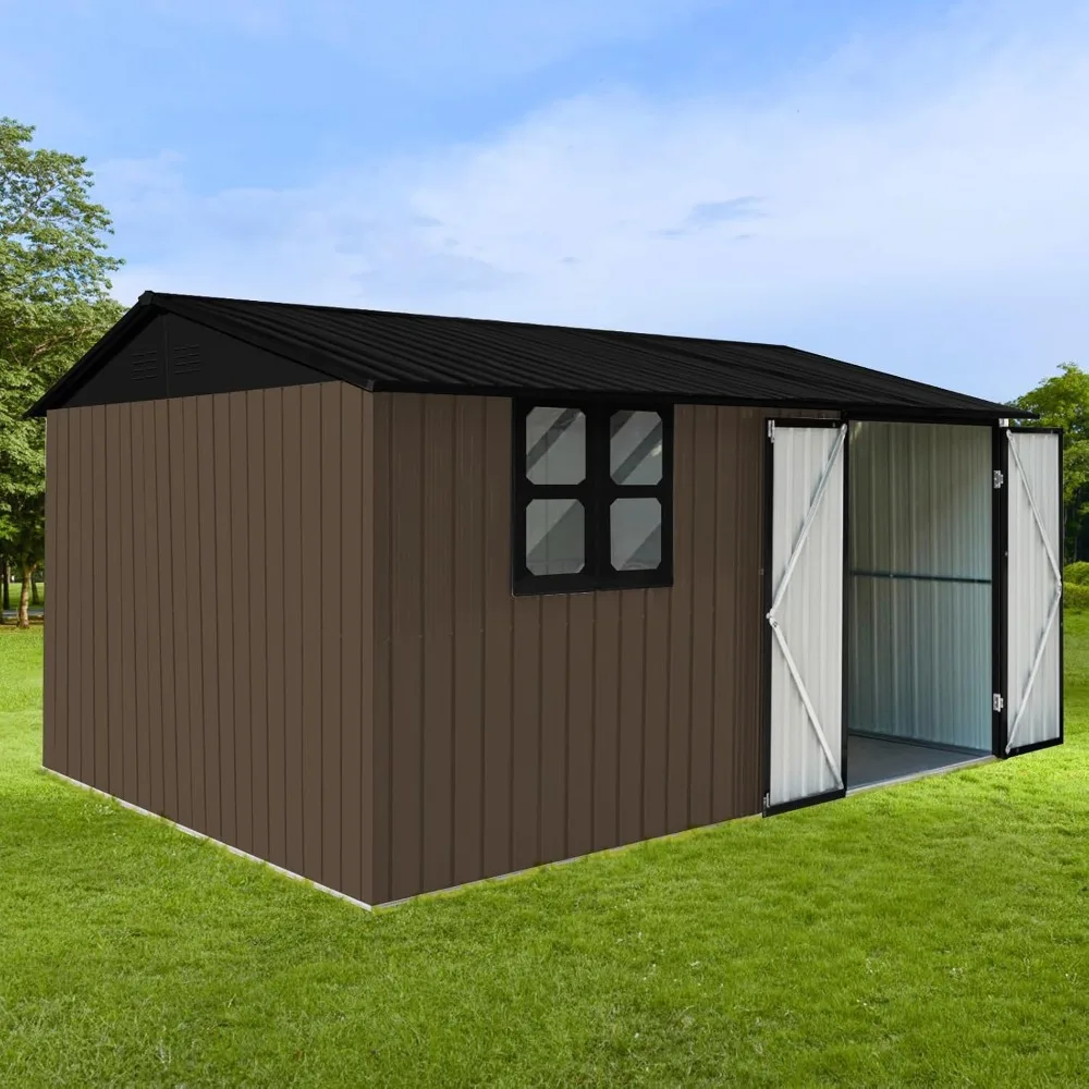 Storage Shed, 10'x8' Metal Outdoor Storage Sheds & Outdoor Storage Clearance 8x10 for Backyard and Patio, Metal Shed for Tool
