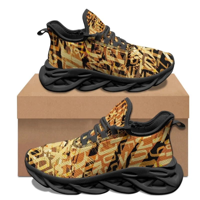 

Yikeluo Women and Men Sneakers Running Shoes Sport Casual Couples Gym Mens Shoes Abstract Pattern Print Design DIY Free Design
