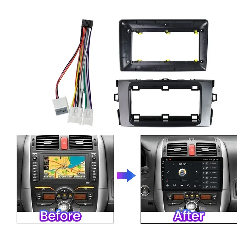 ڵ  ٸ , Ÿ Auris E150 2006-2011 2Din GPS DVD ׷ г  Ʈ ġ Ʈ ŰƮ 