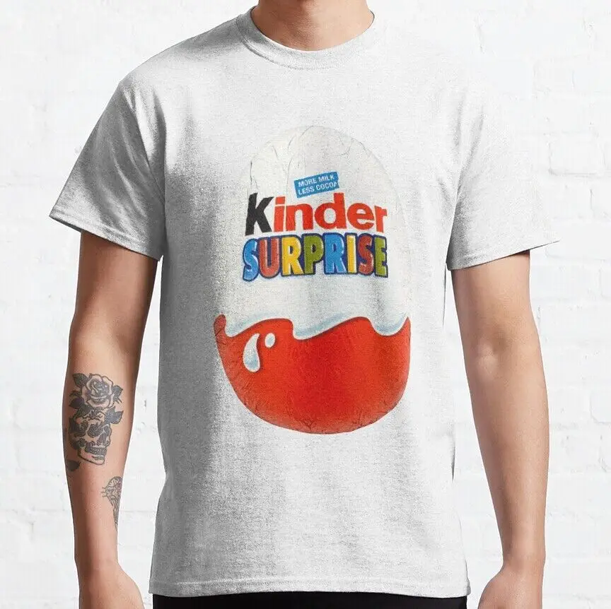 Nuova T-Shirt Classica A Sorpresa Kinder Divertente Limitata