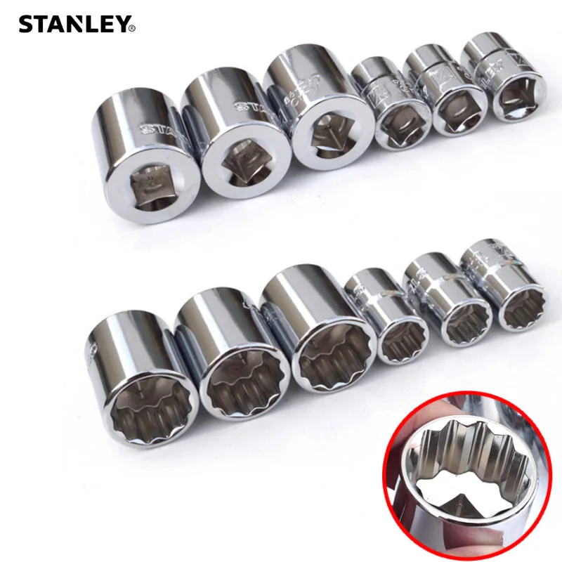 Stanley Set Di Chiavi A Bussola A 12 Punti 1/2 Drive Inch 1/4 5/16 3/8 7/16 1/2 9/16 Da 19/32 A 1-1/4 Kit Di Strumenti Meccanici Chiave A 12 Padelle