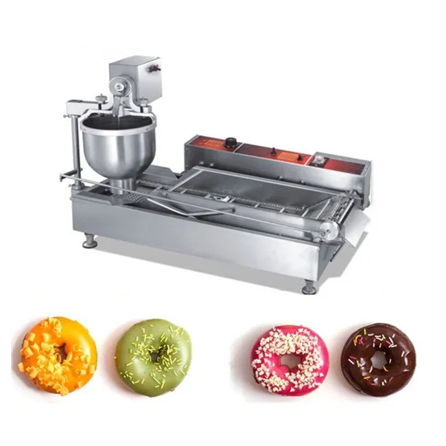 Commercial Automatic Double Row Donut Maker Fryer Stainless Steel Electric Donut Maker Fryer