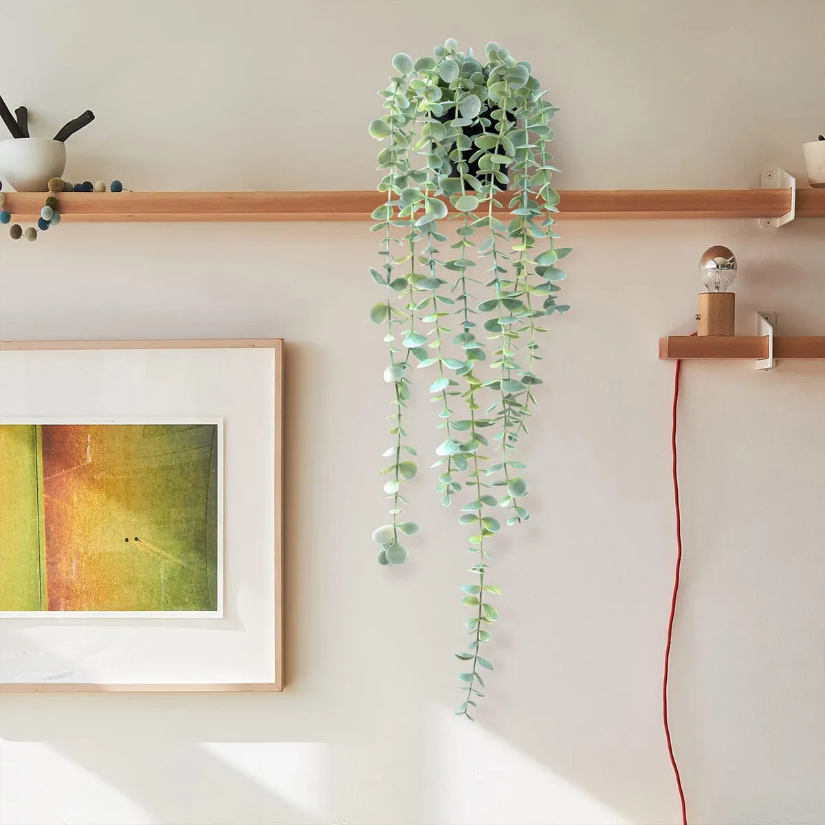 Künstliche Efeu-Pflanze, Kunststoff, Eukalyptus-Rebe, Hochzeit, Outdoor, Festival, Haus, Garten, Zimmer, Wand, Büro, DIY-Geschenk, heißer Verkauf, Dekoration – Detail 5