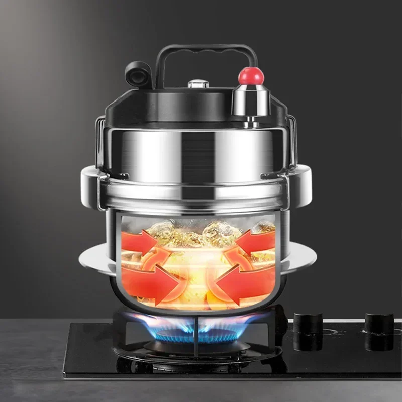 Pressure Cooker 1.6L/2L Outdoor Camping Portable Micro Pressure Cooker Household 304 Stainless Steel 5 minute Quick Cooking Pot