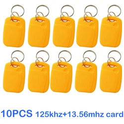 Pack of 10 Dual - Frequency RFID Rewritable Access Key Tags (10pcs Yellow)