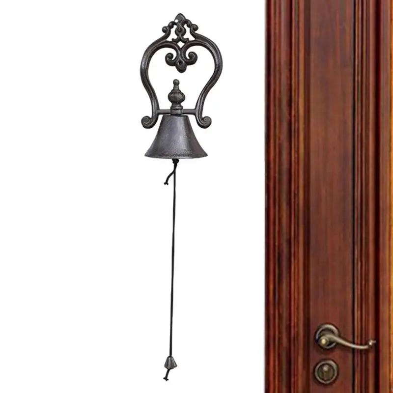 

Рустикальные чугунные колокольчики, деревенские колокольчики, дверной звонок с пятнистым дизайном, расслабляющие подвески для балкона, двора, сада, гостиной