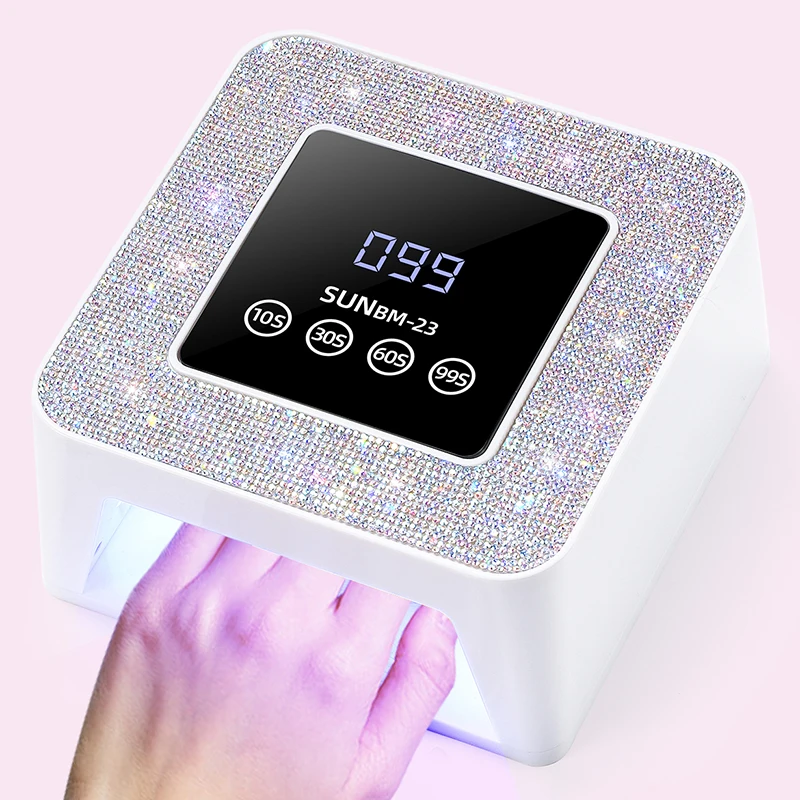다이아몬드 UV LED 네일 램프 21LED 네일 건조기 대형 LCD 디스플레이 살롱 가정용 전문 젤 경화 램프 4타이머 자동 센서