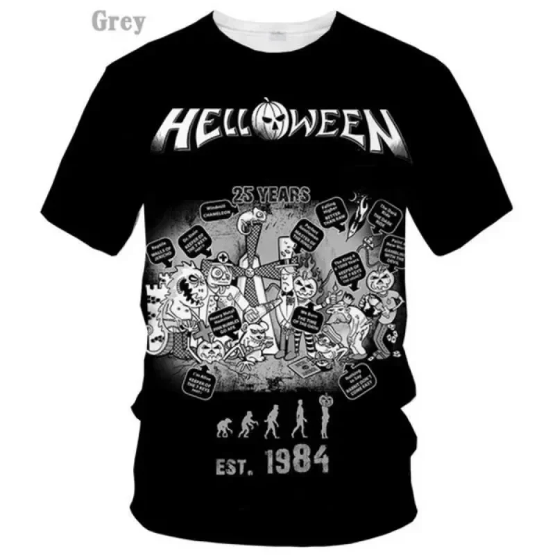 New Popular Rock Helloween Band Print T-Shirts 3D Men Women