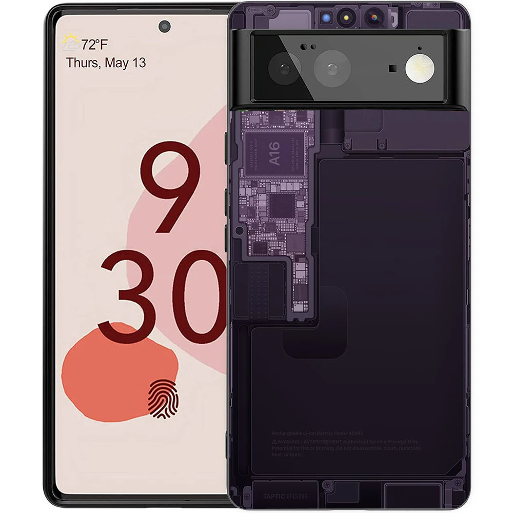 Inside Circuit Board Design Shockproof Silicone Phone Case Cover
