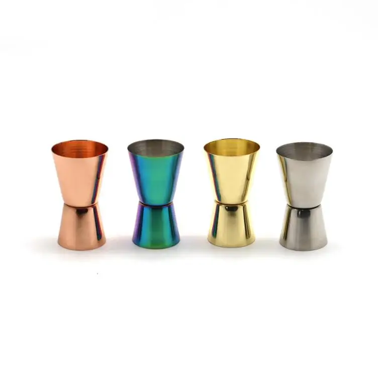 

15/30ml Stainless Steel Cocktail Shaker Measure Cup Dual Shot Drink Spirit Measure Jigger Wine Bartender Bar Kitchen Tool SN6311