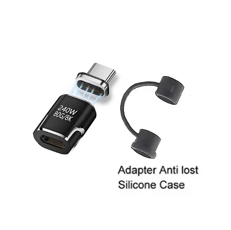 High-Speed Magnetic USB-C Adapter - 240W, 80Gbps Data Transfer, 8K Video & Fast Charging Compatibility