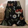 Soft Flannel Sofa Blanket TV Blanket, Soft and Warm Forest Mushroom Pattern Flannel Blanket - Great for home, travel and camping 2