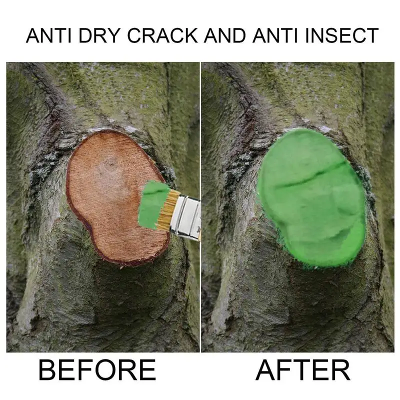 500g Tree Wound Sealer Pruning Compound Sealer With Brush Tree Wound Healing Sealant Waterproof Smear Plant Glue Adhesion Agent
