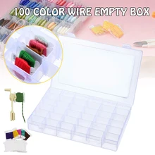 

Embroidery Floss Cross DIY Stitch Storage Box Thread Bobbins Winder Set Home Organizer Case Useful Sewing Tools Accessories