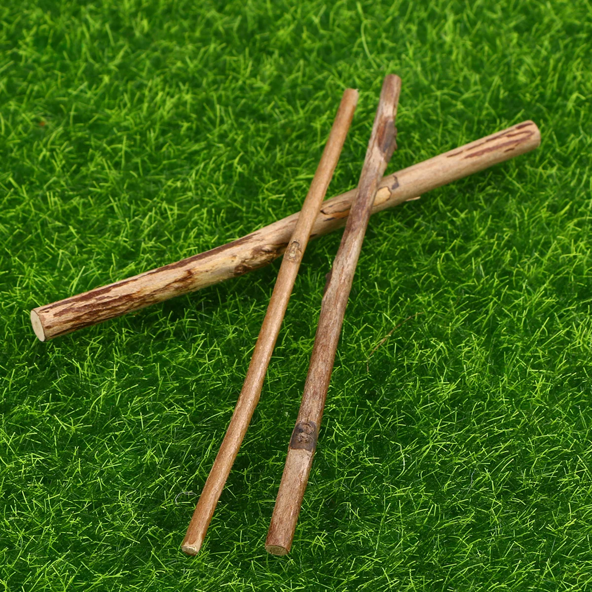100pcs Natural Wooden Stick Long Wood Log Sticks for DIY Crafts Branch Tree Bark Discs Stick DIY Craft Woodworking Tool